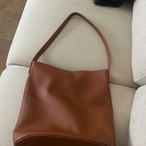 Classic Brown Leather Shoulder Bag